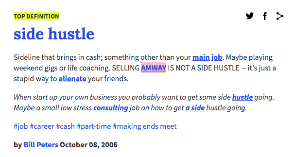 side hustle definition